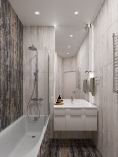 Фото № 6: Дизайн-проект четырехкомнатной квартиры 79.38  м² стиль Модернизм для ЖК Скандинавия