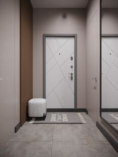 Фото № 6: Дизайн-проект двухкомнатной квартиры 48.0  м² Стиль Модернизм для ЖК Хорошевский