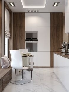 Фото № 5: Дизайн-проект двухкомнатной квартиры 72.8  м² Стиль Модернизм для ЖК Опалиха