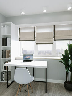 Фото № 2: Дизайн-проект однокомнатной квартиры 27.0  м² стиль Модернизм для ЖК в г. Самара