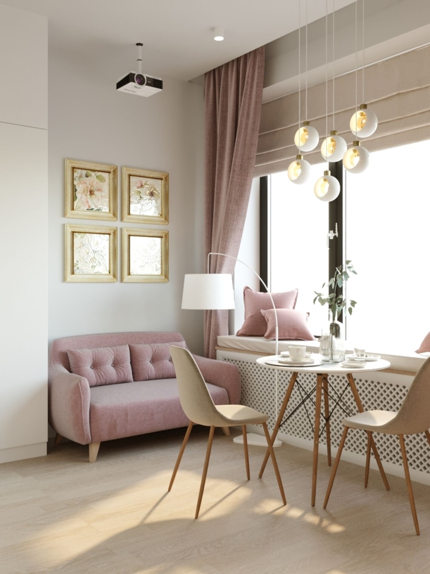 Дизайн-проект однокомнатной квартиры 27.5 м² СТИЛЬ МОДЕРНИЗМ для жк символ