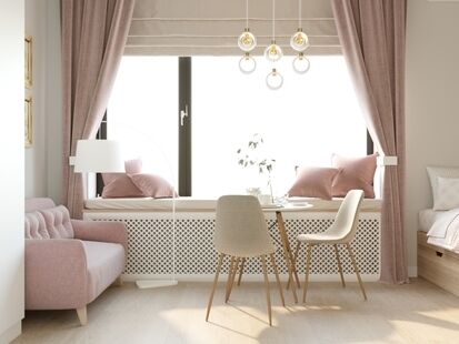 Фото № 4: Дизайн-проект квартиры-студии 27.5  м² Стиль Модернизм для ЖК Символ