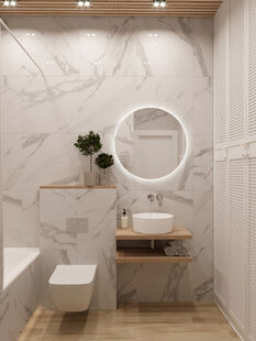 Фото № 5: Дизайн-проект квартиры-студии 27.5  м² Стиль Модернизм для ЖК Символ