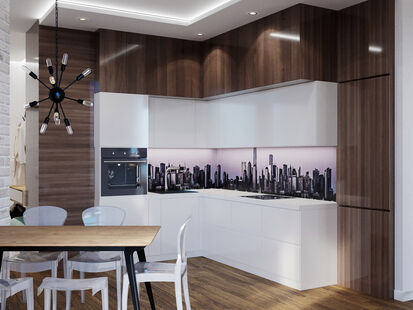 Фото № 2: Дизайн-проект однокомнатной квартиры 44.85  м² Стиль Модернизм для ЖК Невский