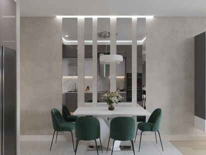 Фото № 3: Дизайн-проект четырехкомнатной квартиры 87.5  м² стиль Модернизм для ЖК Московский