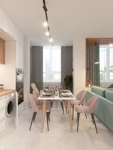 Фото № 6: Дизайн-проект трехкомнатной квартиры 71.1  м² Современный стиль для ЖК Инновация