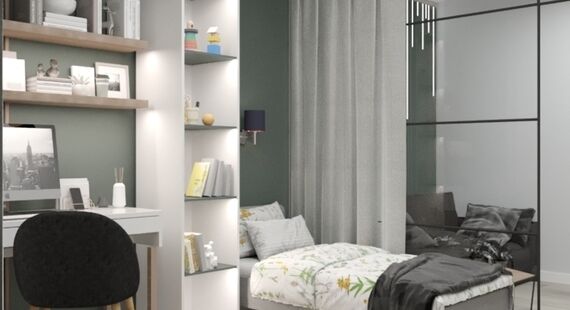 ЖК "Микрорайон  6А": готовый дизайн проект в стиле "Скандинавский". Площадь 138.99 м² - фото №4