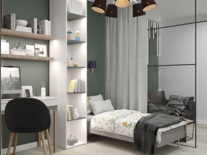 Фото № 4: Дизайн-проект пятикомнатной квартиры 138.99  м² Скандинавский стиль для ЖК Микрорайон 6А