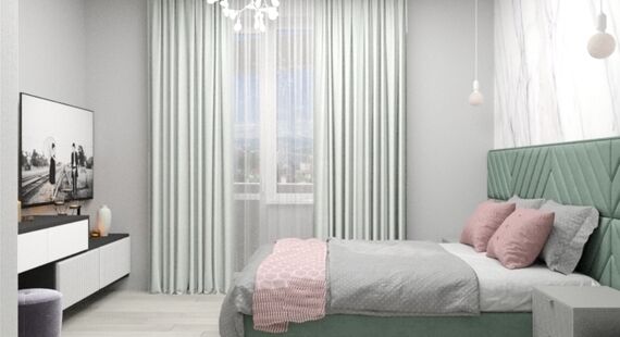 ЖК "Микрорайон  6А": готовый дизайн проект в стиле "Скандинавский". Площадь 138.99 м² - фото №6