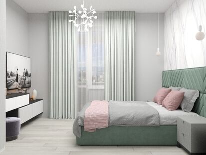 Фото № 6: Дизайн-проект пятикомнатной квартиры 138.99  м² Скандинавский стиль для ЖК Микрорайон 6А