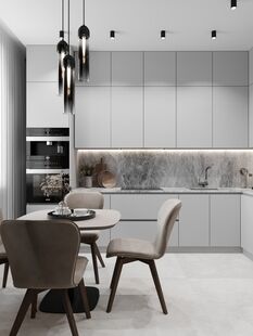 Фото № 5: Дизайн-проект трехкомнатной квартиры 71.8  м² стиль Модернизм для ЖК Датский квартал