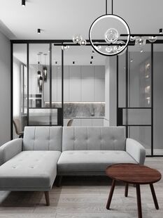 Фото № 4: Дизайн-проект трехкомнатной квартиры 71.8  м² стиль Модернизм для ЖК Датский квартал