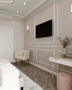 Фото № 2: Дизайн-проект двухкомнатной квартиры 65.5  м² Современный стиль для ЖК Маяк