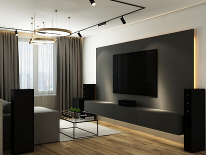 Фото № 6: Дизайн-проект трехкомнатной квартиры 92.68  м² стиль Модернизм для ЖК Приморский Квартал