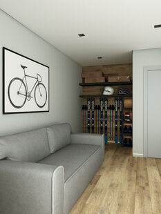 Фото № 4: Дизайн-проект трехкомнатной квартиры 92.68  м² стиль Модернизм для ЖК Приморский Квартал