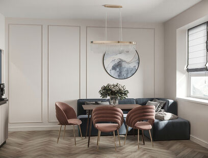 Фото № 1: Дизайн-проект трехкомнатной квартиры 77.9  м² стиль Модернизм для ЖК Питер