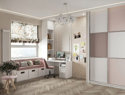 Фото № 5: Дизайн-проект трехкомнатной квартиры 77.9  м² стиль Модернизм для ЖК Питер