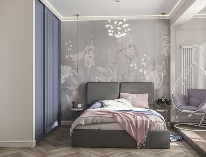 Фото № 4: Дизайн-проект трехкомнатной квартиры 77.9  м² стиль Модернизм для ЖК Питер