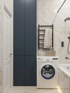 Фото № 2: Дизайн-проект трехкомнатной квартиры 77.9  м² стиль Модернизм для ЖК Питер