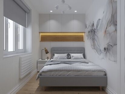 Фото № 4: Дизайн-проект двухкомнатной квартиры 56.24  м² Современный стиль для ЖК Московский