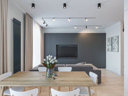 Фото № 3: Дизайн-проект четырехкомнатной квартиры 108.14  м² Современный стиль для ЖК Южный квартал