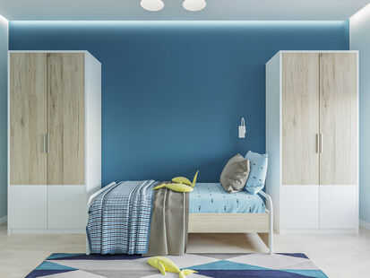 Фото № 5: Дизайн-проект четырехкомнатной квартиры 108.14  м² Современный стиль для ЖК Южный квартал