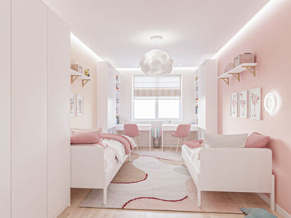 Фото № 2: Дизайн-проект четырехкомнатной квартиры 108.14  м² Современный стиль для ЖК Южный квартал