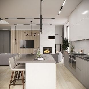 Фото № 1: Дизайн-проект дома/коттеджа 118.78  м² Современный стиль для этажа частного дома в кп речной