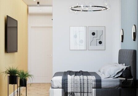 Фото № 6: Дизайн-проект трехкомнатной квартиры 75.8  м² стиль Модернизм для ЖК Румянцево Парк