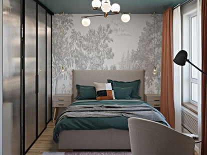 Фото № 1: Дизайн-проект трехкомнатной квартиры 77.39  м² стиль Модернизм для ЖК Столичные поляны