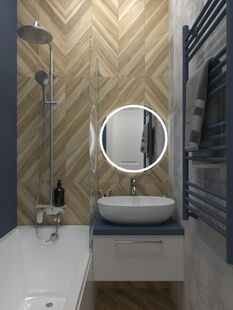 Фото № 6: Дизайн-проект двухкомнатной квартиры 40.95  м² Скандинавский стиль для ЖК в г. Санкт-Петербург