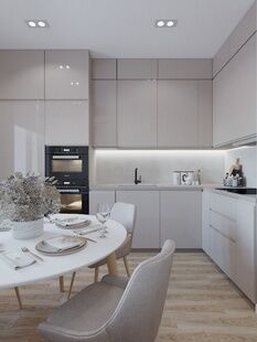 Фото № 2: Дизайн-проект двухкомнатной квартиры 56.48  м² Стиль Контемпорари для ЖК Новое Павлино