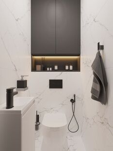 Фото № 5: Дизайн-проект двухкомнатной квартиры 56.48  м² Стиль Контемпорари для ЖК Новое Павлино