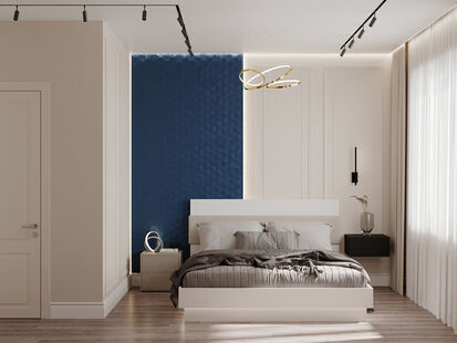 Фото № 3: Дизайн-проект трехкомнатной квартиры 69.25  м² стиль Модернизм для ЖК Balance