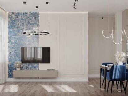 Фото № 6: Дизайн-проект трехкомнатной квартиры 69.25  м² стиль Модернизм для ЖК Balance