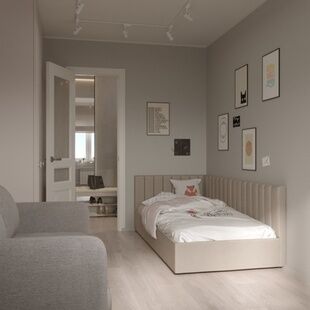 Фото № 3: Дизайн-проект двухкомнатной квартиры 50.1  м² Стиль Контемпорари для ЖК в г. Сургут