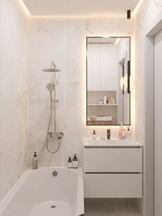 Фото № 2: Дизайн-проект двухкомнатной квартиры 50.1  м² Стиль Контемпорари для ЖК в г. Сургут