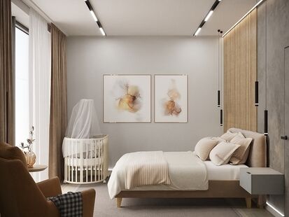 Фото № 2: Дизайн-проект коттеджа 118.78 м² Современный стиль для этажа частного дома в кп речной