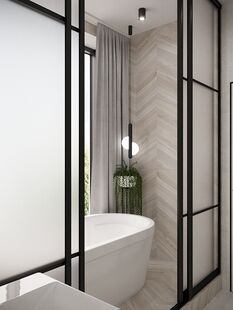 Фото № 6: Дизайн-проект коттеджа 118.78 м² Современный стиль для этажа частного дома в кп речной