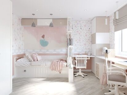 Фото № 1: Дизайн-проект детской 15.7  м² Современный стиль для ЖК Московский