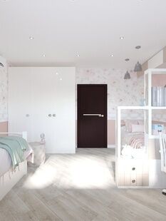 Фото № 4: Дизайн-проект детской 15.7  м² Современный стиль для ЖК Московский