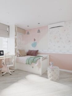 Фото № 2: Дизайн-проект детской 15.7  м² Современный стиль для ЖК Московский