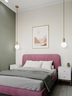 Фото № 3: Дизайн-проект двухкомнатной квартиры 54.41  м² Современный стиль для ЖК Инновация