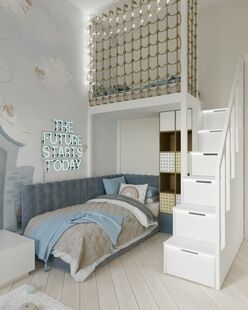 Фото № 2: Дизайн-проект трехкомнатной квартиры 62.3  м² Современный стиль для ЖК Лесная отрада