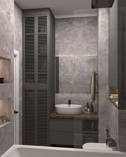 Фото № 4: Дизайн-проект трехкомнатной квартиры 69.13  м² Современный стиль для ЖК Скандинавия