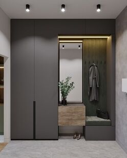 Фото № 6: Дизайн-проект двухкомнатной квартиры 46.97  м² Современный стиль для ЖК Крылья