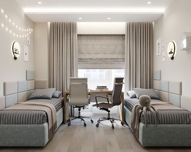 Фото № 1: Дизайн-проект трехкомнатной квартиры 73.33  м² стиль Модернизм для ЖК Московский