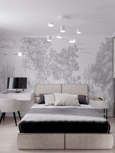 Фото № 4: Дизайн-проект трехкомнатной квартиры 70.49  м² стиль Модернизм для ЖК Митино О2