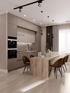 Фото № 1: Дизайн-проект трехкомнатной квартиры 70.49  м² стиль Модернизм для ЖК Митино О2