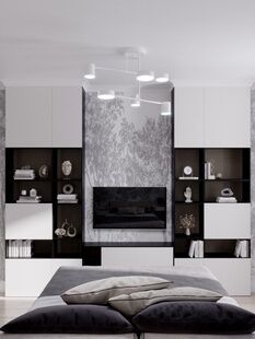 Фото № 5: Дизайн-проект трехкомнатной квартиры 70.49  м² стиль Модернизм для ЖК Митино О2